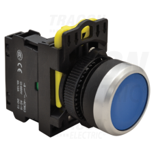 TRACON Egyszerű nyomókapcsoló, kék1×NO, 5A/230V AC-15, IP65 villanyszerelés