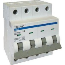 Tracon Electric Kismegszakító, 4 pólus, B karakterisztika - 16A, 10kA TDA-4B-16 - Tracon villanyszerelés