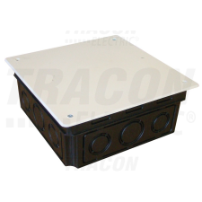 Tracon Electric Tracon D150X150 négyzet alakú süllyesztett téglafalhoz kötődoboz 100x100x51,5 fedéllel villanyszerelés