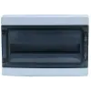 Tracon Electric TRACON EDFKIP65N181 Falon kívüli elosztódoboz, átlátszó ajtóval, N/PE sínnel 1×18 mod, H×W×D=286.3×411×137.8mm, IP65, 1000 VAC, 1500 VDC