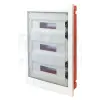 Tracon Electric Tracon EDSS-12/3 Műanyag kiselosztó, 36 modul, 3 sor, füstszínű sík ajtóval, IP40, süllyesztett