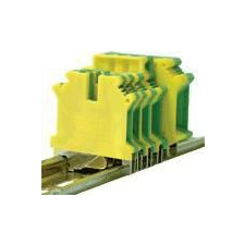 Tracon Electric Védővezető ipari sorozatkapocs, csavaros, sínre, zöld/sárga - 2,5-16mm2, 101A TSKA16JD - Tracon villanyszerelés