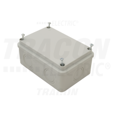TRACON Elektronikai doboz, világos szürke, teli fedéllel80×120×50, IP54 villanyszerelés