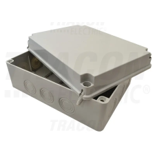 TRACON Elektronikai doboz, világos szürke, teli fedéllel 310×230×130, IP67 villanyszerelés