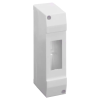 TRACON elosztódoboz, falon kívüli, ajtó nélkül, 1x1 modul, IP40, LxWxH=32x130x62mm