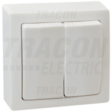 TRACON Falon kívüli 2-áramkörös kapcsoló 10AX/250VAC, IP20 (105) villanyszerelés