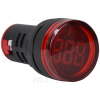 TRACON Feszültségmérő, LED jelzőfény,piros24-500VAC, d=22mm