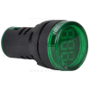TRACON Feszültségmérő, LED jelzőfény,zöld 24-500VAC, d=22mm
