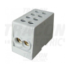 TRACON FLE-25K Főáramköri leágazó kapocs, sínre szerelhető, kék 2×25mm2 / 2×25mm2, 400VAC, 101A