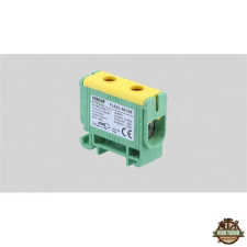 TRACON FLEAL-50/1ZS sínre szerelhető zöld/sárga főáramköri leágazó kapocs villanyszerelés