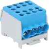 TRACON FLECU-35-25-4K Főáramköri leágazó kapocs, sínre szerelhető, kék 6-35mm2, max. 1000VAC, max.125A
