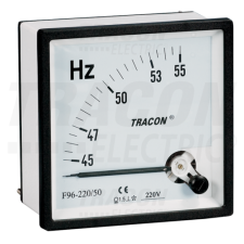 TRACON Frekvencia mérő96×96mm, 230V / 45-55Hz mérőműszer