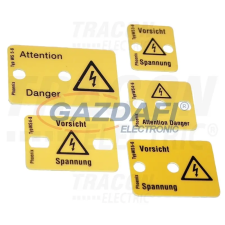 TRACON FT8-5 Figyelmeztető tábla sorozatkapocshoz, 8 raszteres, 5 modul 31x23mm villanyszerelés