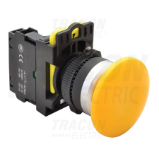 TRACON Gombafejű nyomógomb, sárga villanyszerelés