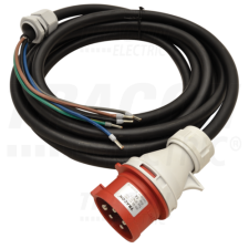 TRACON Gumikábel ipari csatlakozó dobozhozGT 5×2,5mm2, 16A, 5p, 2,5m villanyszerelés
