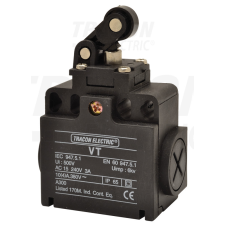 TRACON Helyzetkapcsoló, karos-görgős 1×NO+1×NC, 6A/230V AC, IP65 villanyszerelés