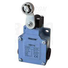 TRACON Helyzetkapcsoló, lengőkar-görgő fémházas1×NO+1×NC, 6A/230V AC, IP66 villanyszerelés