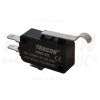 TRACON Helyzetkapcsoló, mikro, íves-rugószár1×CO 10(3)A/230V, 28mm, 4,8x0,5 mm, IP00