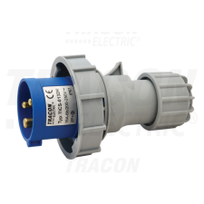 TRACON Ipari csatlakozó dugó, fokozott védelemmel16A, 250V, 2P+E, 6h, IP67 villanyszerelés