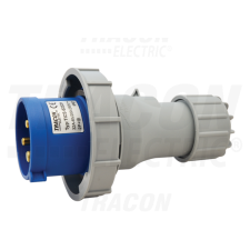 TRACON Ipari csatlakozó dugó, fokozott védelemmel32A, 250V, 2P+E, 6h, IP67 villanyszerelés