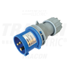 TRACON Ipari csatlakozó dugó, külső tömítőszelencével16A, 250V, 2P+E, 6h, IP44