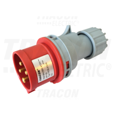 TRACON Ipari csatlakozó dugó, külső tömítőszelencével16A, 400V, 3P+E, 6h, IP44 villanyszerelés