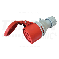 TRACON Ipari csatlakozóaljzat, fokozott védelemmel32A, 400V, 3P+E, 6h, IP67 villanyszerelés