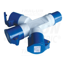 TRACON Ipari elosztó-csatlakozóaljzat IN 1x2P+E, OUT 3x2P+E villanyszerelés