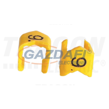 TRACON J156P Vezetékjelölő (6 szám)vezetékre pattintható 1,5-4mm2 villanyszerelés