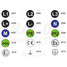 TRACON Jelölőcimke (öntapadós, PU)30 db/A5d=20 mm villanyszerelés