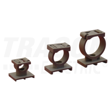 TRACON Kábel- és csőrögzítő, nyitható, csavarozható, sötétszürked=35mm, PA6.6 villanyszerelés