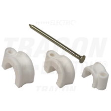 TRACON Kábelszorító bilincs, szeggel (20db)d=9mm, PE villanyszerelés