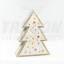 TRACON Karácsonyi LED fenyő, fa, 6+18h, 4LED, 3000K, 2xAAA karácsonyi dekoráció