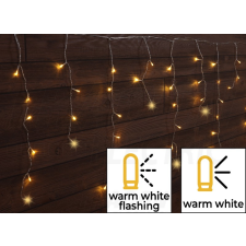 TRACON Karácsonyi LED jégcsap fényfüggöny 5+10m IP44 3,6W, 2600-2700K karácsonyfa izzósor