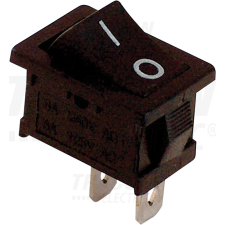 TRACON Készülékkapcsoló, BE-KI, fekete (0-I felirat) 16(6)A, 250V AC villanyszerelés