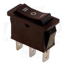 TRACON Készülékkapcsoló, háromállású, fekete (I-0-II felirat)16(6)A, 250V AC villanyszerelés