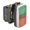 TRACON Kettős világító BE-KI nyomógomb, zöld+piros