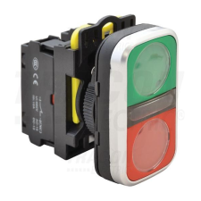 TRACON Kettős világító BE-KI nyomógomb, zöld+piros villanyszerelés