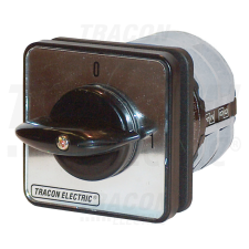 TRACON Kézikapcsoló, BE-KI 400V, 50Hz, 20A, 4P, 5,5kW, 48×48mm, 90° villanyszerelés
