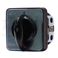 TRACON Kézikapcsoló, BE-KI 400V, 50Hz, 25A, 2P, 7,5kW, 48×48mm, 60° villanyszerelés