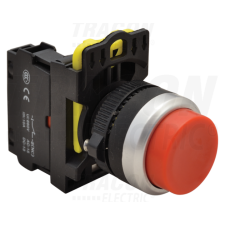 TRACON Kiálló nyomógomb, piros1×NC, 5A/230V AC-15, IP65 villanyszerelés