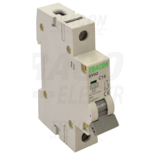 TRACON Kismegszakító, 1 pólus, B karakterisztika 25A, B, 1P, 6kA villanyszerelés