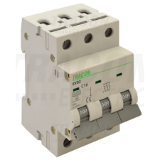 TRACON Kismegszakító, 3 pólus, C karakterisztika1A, C, 3P, 6kA villanyszerelés