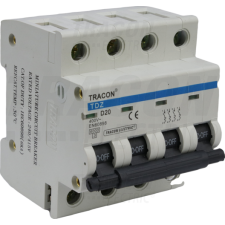 TRACON Kismegszakító, 4 pólus, D karakterisztika50A, 6kA villanyszerelés