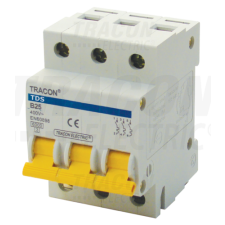 TRACON Kismegszakító, színes karral, 3 pólus, B karakterisztika2A, 6kA villanyszerelés