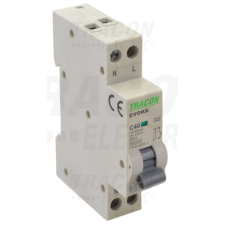 TRACON Kombinált védőkapcsoló, elektronikus, 2P, 1 modul, B kar.B10, 30mA, 6kA, AC, villanyszerelés