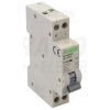 TRACON Kombinált védőkapcsoló, elektronikus, 2P, 1 modul, B kar. B13, 30mA, 6kA, AC,