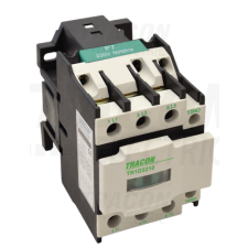 TRACON Kontaktor660V, 50Hz, 32A, 15kW, 230V AC, 3×NO+1×NO villanyszerelés