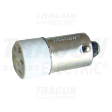 TRACON LED-es jelzőizzó, fehér230V AC/DC, Ba9s villanyszerelés