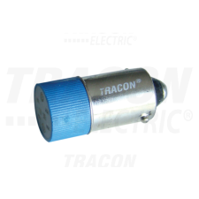 TRACON LED-es jelzőizzó, kék230V AC/DC, Ba9s villanyszerelés